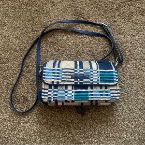NEW Vera Bradley Santiago Plaid All-in-One Crossbody Wristlet Purse Wallet